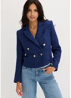 Korte blazer met een structuur patroon en dubbel knopenrij, bonprix