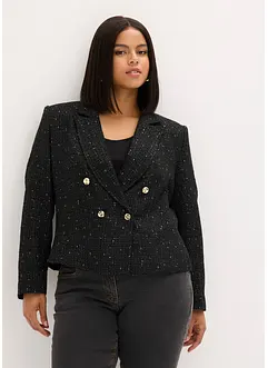 Korte blazer van zacht bouclé, bonprix