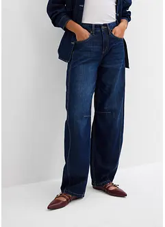 Barrel jeans mid waist, super soft, bonprix
