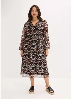 Midi jurk van zacht mesh, bonprix