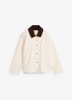 Twill jas met kraag van corduroy, bonprix