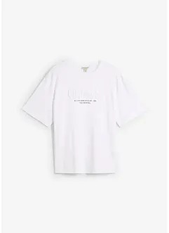 T-shirt met 3D print van puur biologisch katoen, loose fit, bonprix