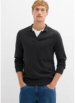 Fijn gebreide trui met katoen, bonprix