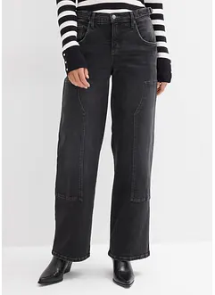 Wide leg jeans, mid waist, bonprix