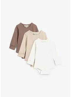 Baby rompertje met lange mouwen van katoen (set van 3), bonprix