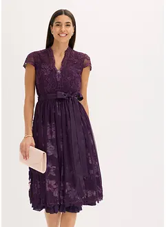 Dirndl met borduursel en fluwelen rok (2-dlg. set), bonprix