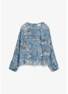 Chiffon blouse met ruches, bonprix