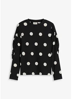 Longsleeve van gestructureerde crêpe, bonprix