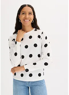 Longsleeve van gestructureerde crêpe, bonprix