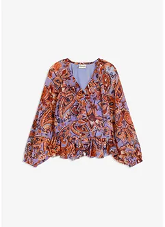 Chiffon blouse met volants, bonprix