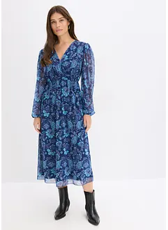 Mesh midi jurk, bonprix