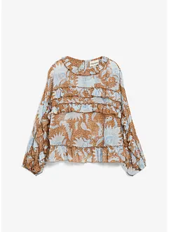 Chiffon blouse met ruches, bonprix