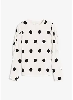 Longsleeve van gestructureerde crêpe, bonprix