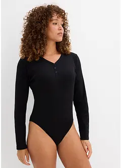 Geribbelde body met puur biologisch katoen, bonprix