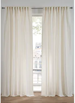 Gestreept gordijn met gerecycled polyester (1 stuk), bonprix