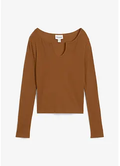 Geribd shirt met biologisch katoen, bonprix