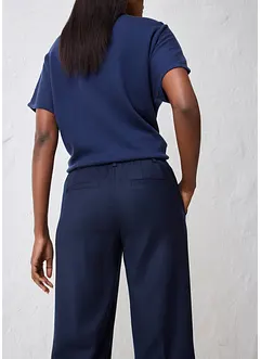 Flared broek met wol, bonprix