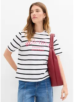Gestreept T-shirt van puur katoen, bonprix