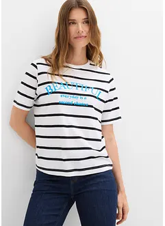 Gestreept T-shirt van puur katoen, bonprix