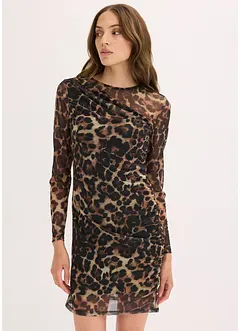 Mini jurk met plooitjes, bonprix