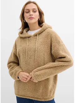 Fleece hoodie van teddy, bonprix