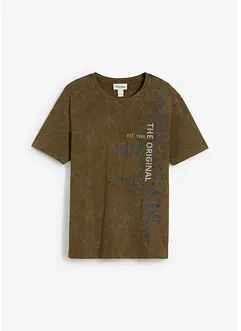 T-shirt in washed out look van biologisch katoen, bonprix