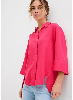 Overhemdblouse in een koele linnenmix, bonprix