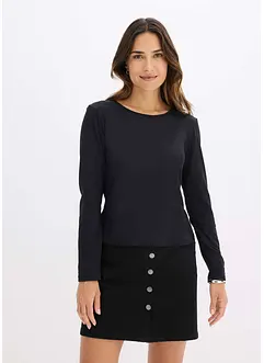 Longsleeve met schoudervullingen, bonprix