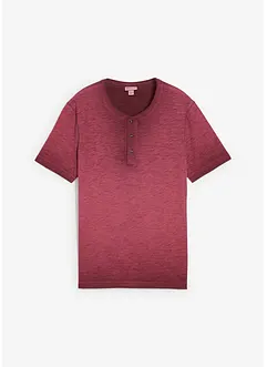 Henley shirt van biologisch katoen in washed out look, bonprix