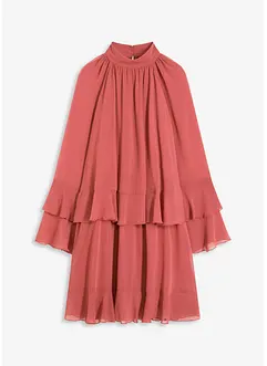 Chiffon jurk met volants, bonprix