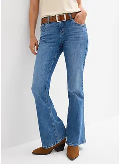 Flared jeans mid waist, bonprix