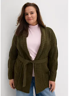 Grof gebreid vest met kabelpatroon, bonprix