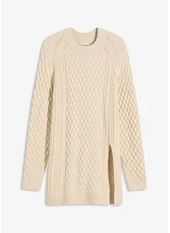 Lange trui met split, bonprix