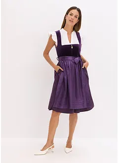 Dirndl met fluweel in midi lengte (2-dlg. set), bonprix