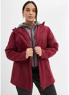 Lange softshell jas in layerlook, waterafstotend, bonprix