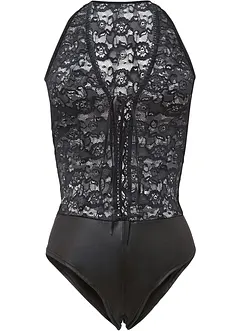 Body ouvert in wetlook, bonprix