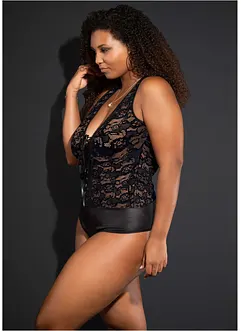 Body ouvert in wetlook, bonprix