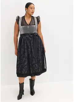 Dirndl met fluweel in midi lengte (2-dlg. set), bonprix