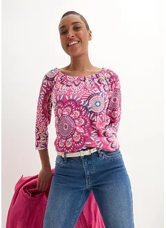 Katoenen shirt met 3/4 mouw van bilogisch katoen, bonprix