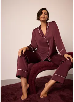 Geweven pyjama van satijn, bonprix
