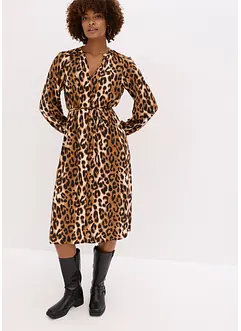 Midi jurk van soepelvallend satijn, bonprix