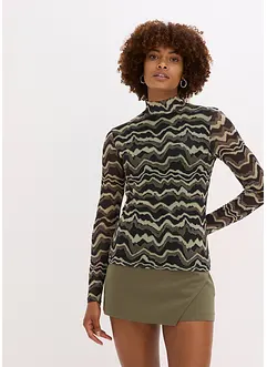 Longsleeve van zacht mesh, bonprix