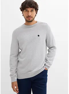 Fijn gebreide trui met gerecycled katoen, bonprix