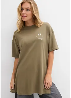 Oversized longshirt van biologisch katoen, bonprix