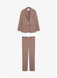 Damespak met krijtstrepen (2-dlg.), bonprix