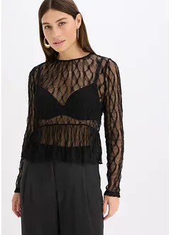 Longsleeve van kant, bonprix