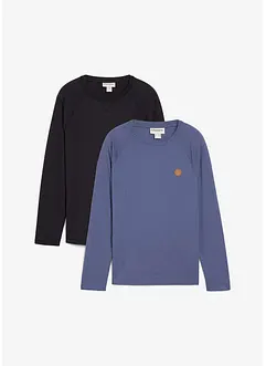 Longsleeve van biologisch katoen (set van 2), bonprix