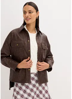 Overhemd van imitatieleer in used look, bonprix