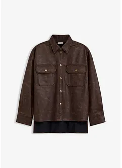 Overhemd van imitatieleer in used look, bonprix