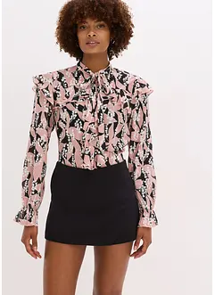 Chiffon blouse met volants, bonprix